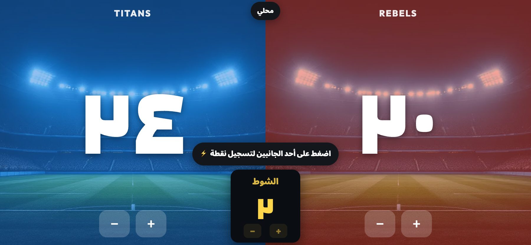 نمط استاد، عشب تحت الأضواء، ScoreKeepers Pro