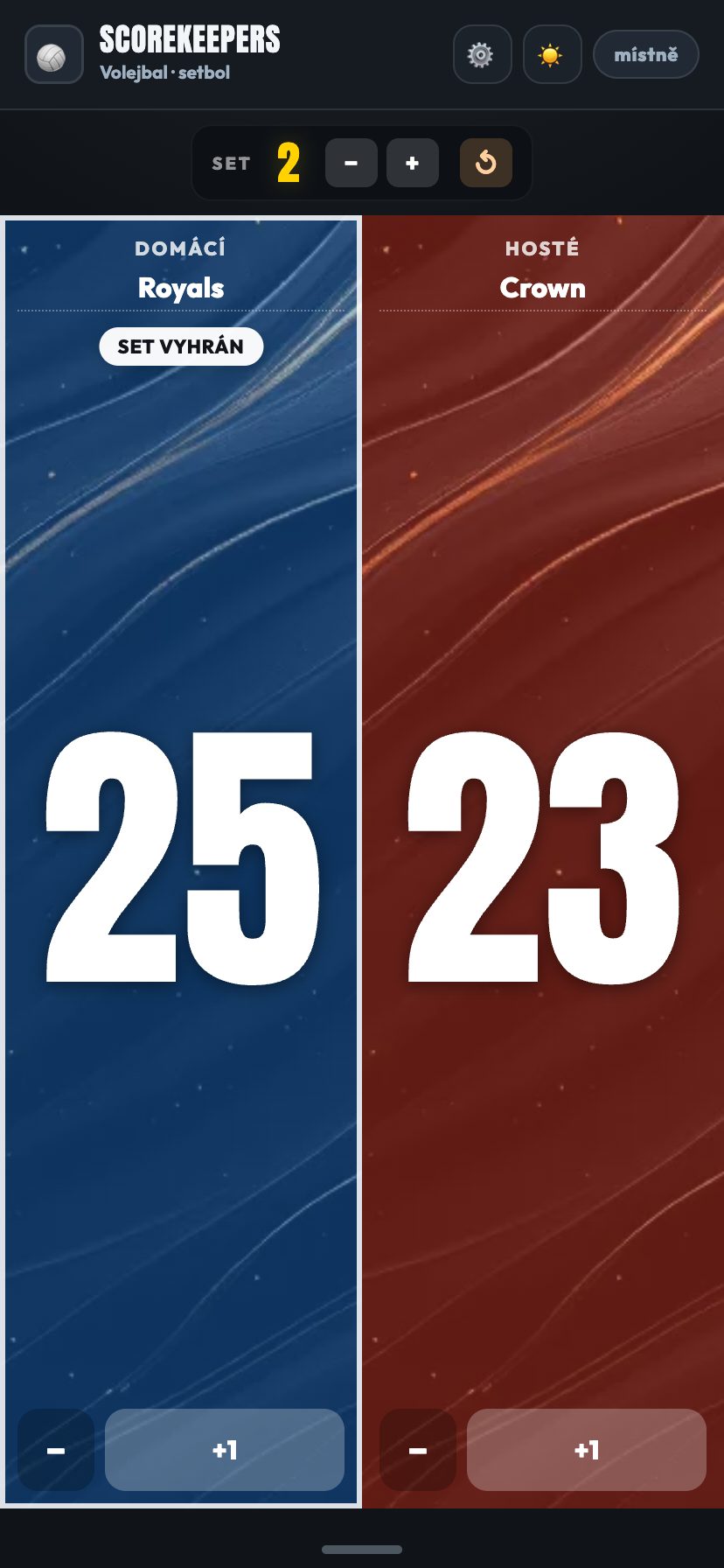 Styl Zlato, kartáčovaný kov, ScoreKeepers Pro