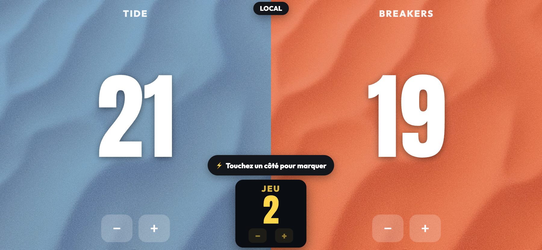 Style Plage, bois délavé par le soleil, ScoreKeepers Pro