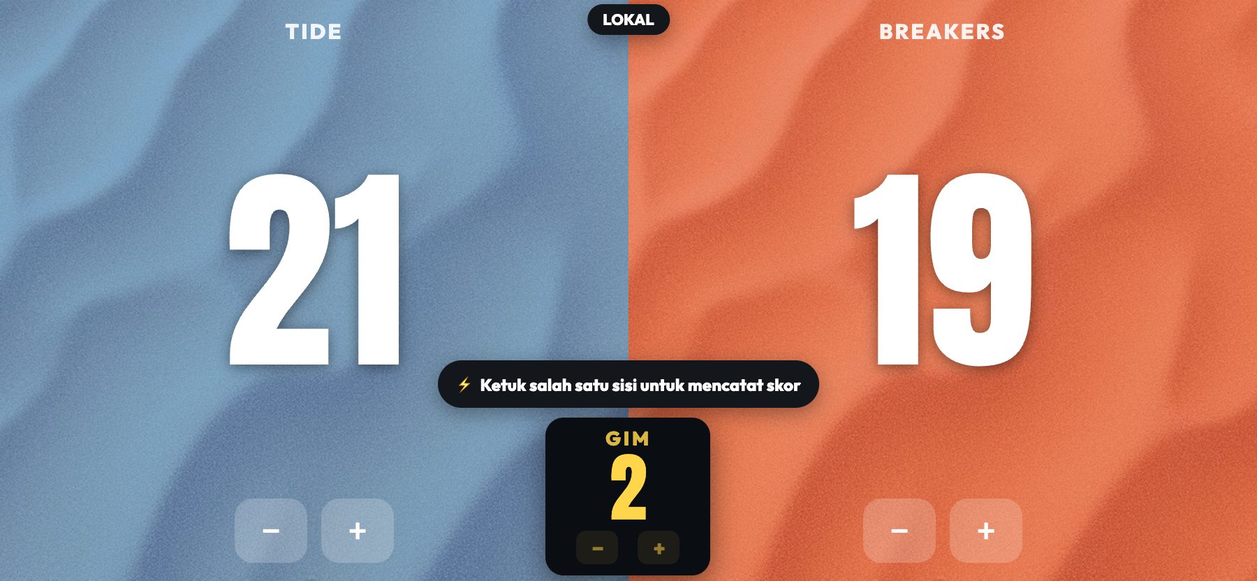 Gaya Pantai, kayu memutih matahari, ScoreKeepers Pro