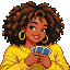 Pixel portrait of Amara