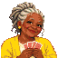Pixel portrait of Bea