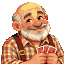 Pixel portrait of Hank