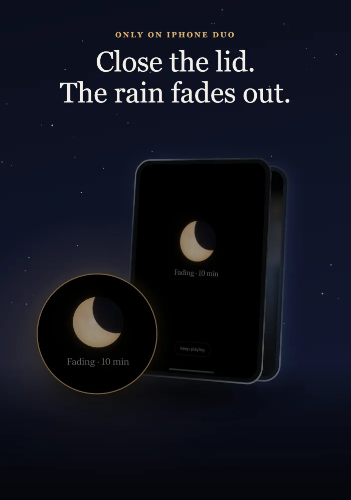 Softfall a l’iPhone Duo, tanca la tapa i el so s’esvaeix