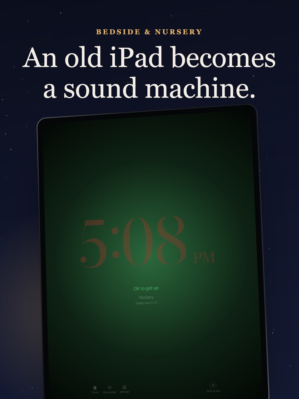 Softfall bedside mode on iPad