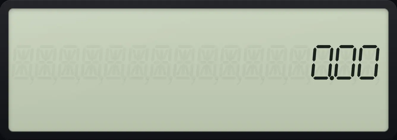 Result of the example "Clear the error" The display shows: 0.00.