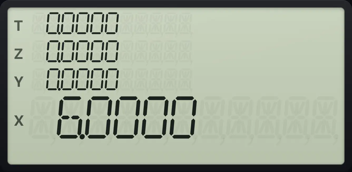 Result of the example "Subtract: 10 − 4" The display shows: 0.0000 / 0.0000 / 0.0000 / 6.0000.