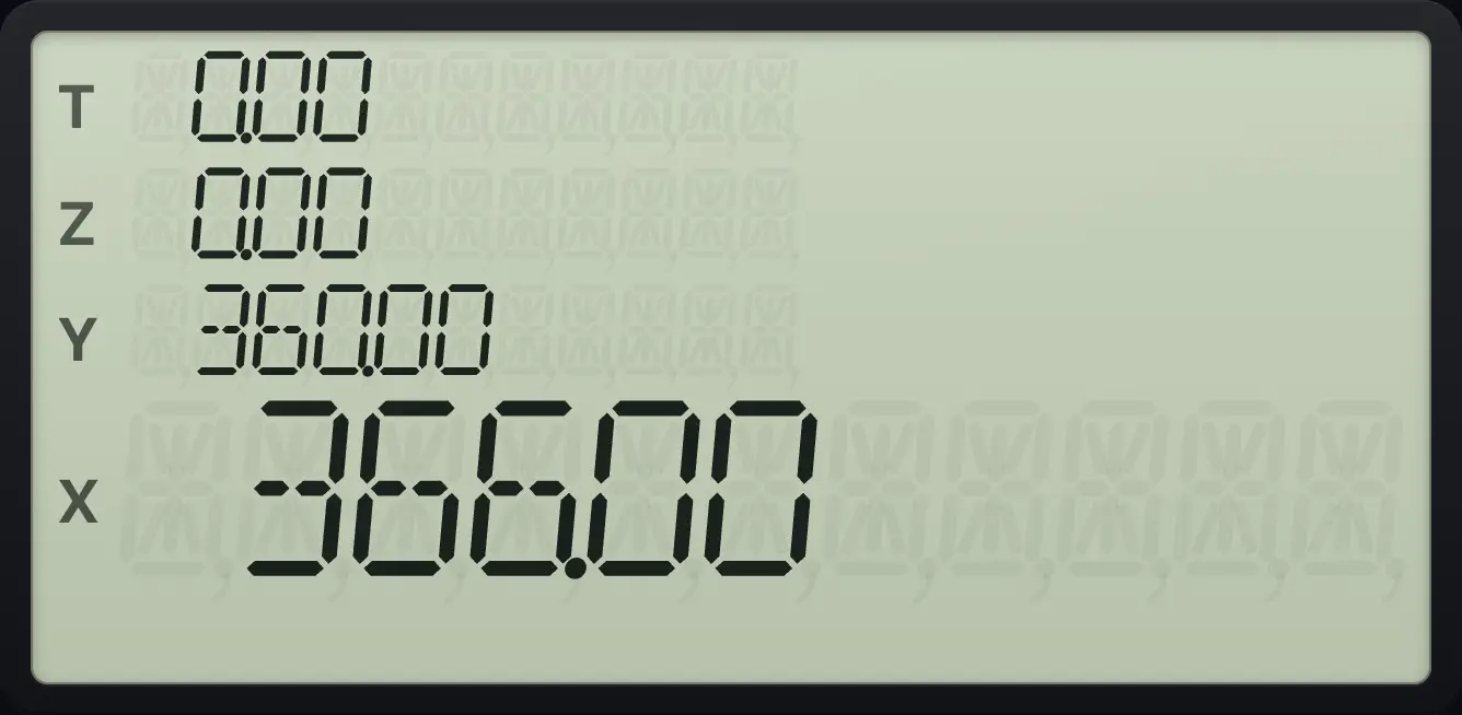Result of the example "A leap year" The display shows: 0.00 / 0.00 / 360.00 / 366.00.