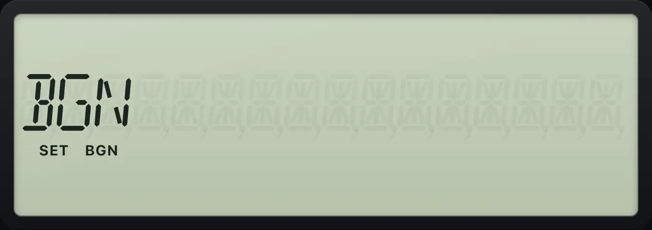 The payment-timing sheet set to BGN. The display shows: BGN.