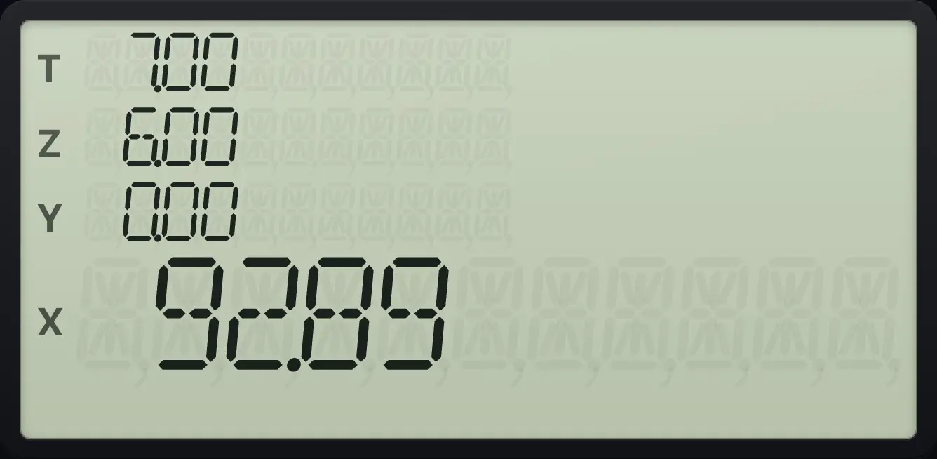 Result of the example "Coupon below yield: price below 100" The display shows:  7.00 /  6.00 /  0.00 /  92.89.