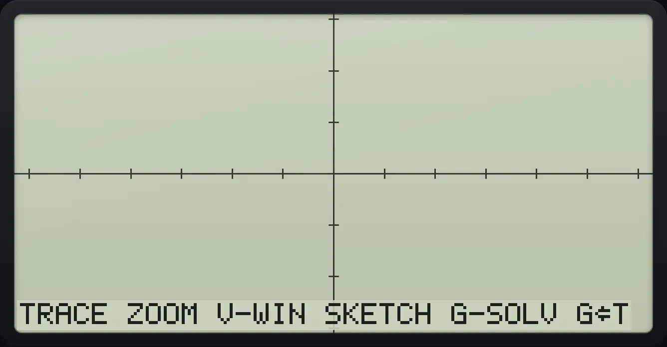 Result of the example "Turn a function off" The display shows: TRACE ZOOM V-WIN SKETCH G-SOLV G⇔T.