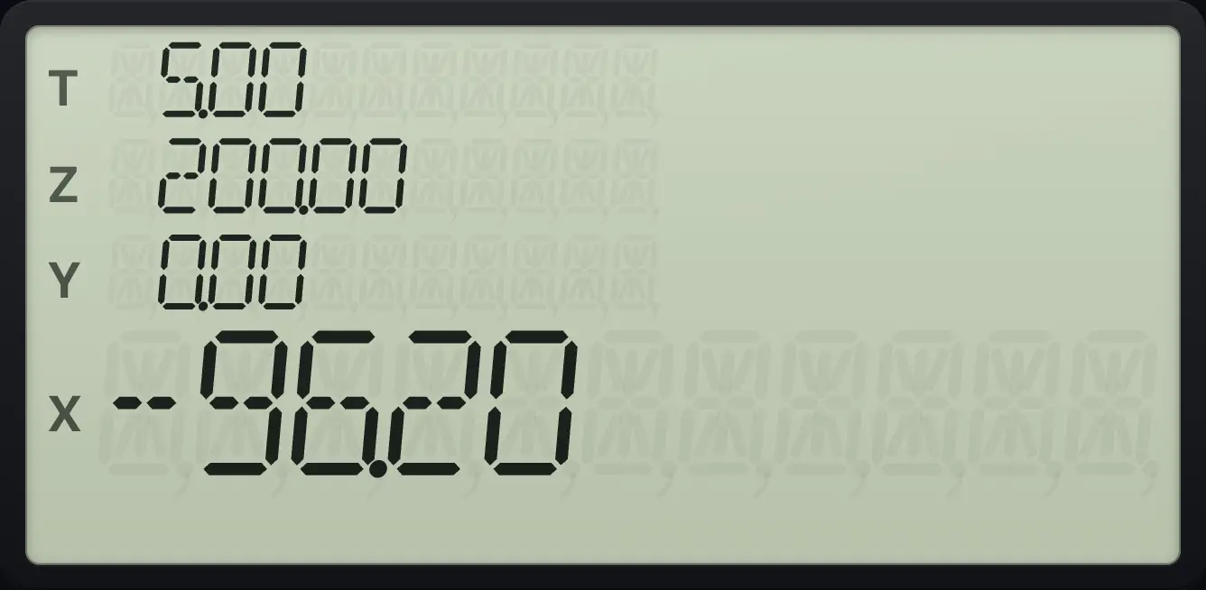 Result of the example "Value today of 200 in 15 years at 5%" The display shows:  5.00 /  200.00 /  0.00 / -96.20.