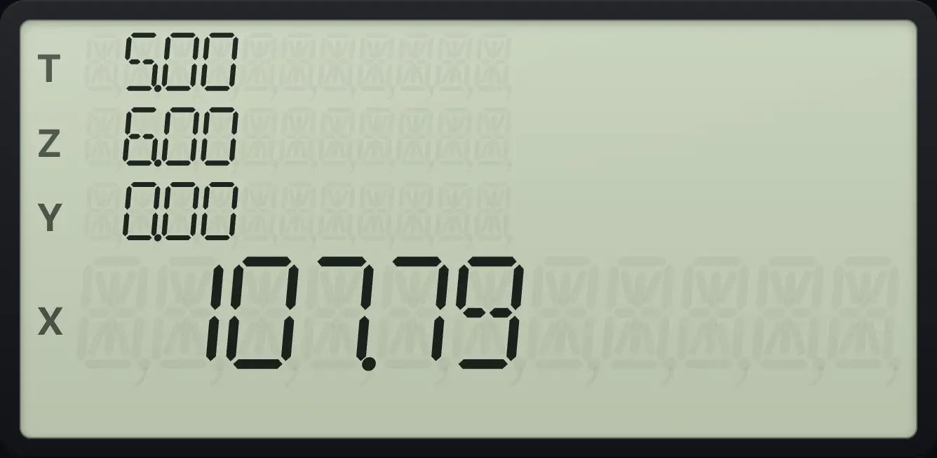 Result of the example "Coupon above yield: price above 100" The display shows:  5.00 /  6.00 /  0.00 /  107.79.