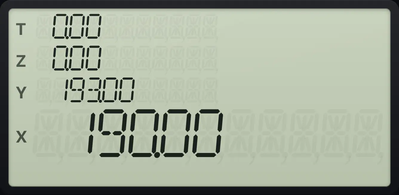 Result of the example "The 30/360 count of the same period" The display shows: 0.00 / 0.00 / 193.00 / 190.00.
