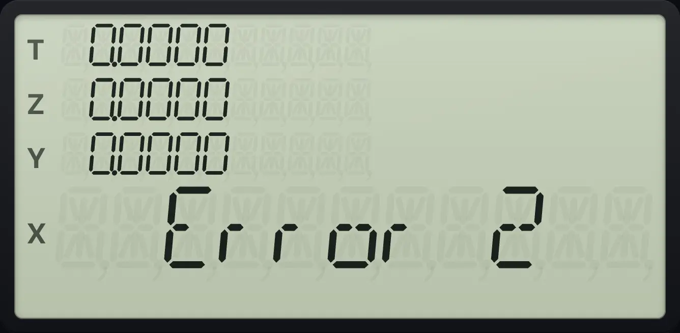 Result of the example "Standard deviation with no data" The display shows: Error 2 / 0.0000 / 0.0000 / 0.0000 / 0.0000.