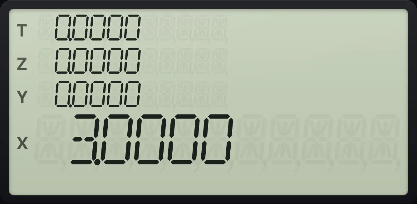 Result of the example "Log of 8 base 2" The display shows: 0.0000 / 0.0000 / 0.0000 / 3.0000.