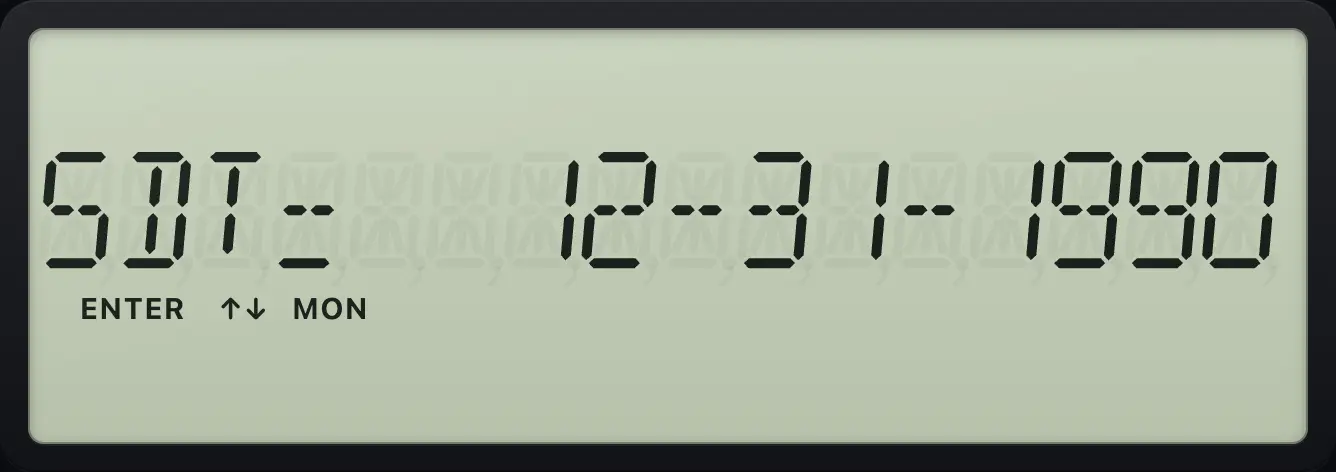 The BOND worksheet opens at SDT. The display shows: SDT= 12-31-1990.