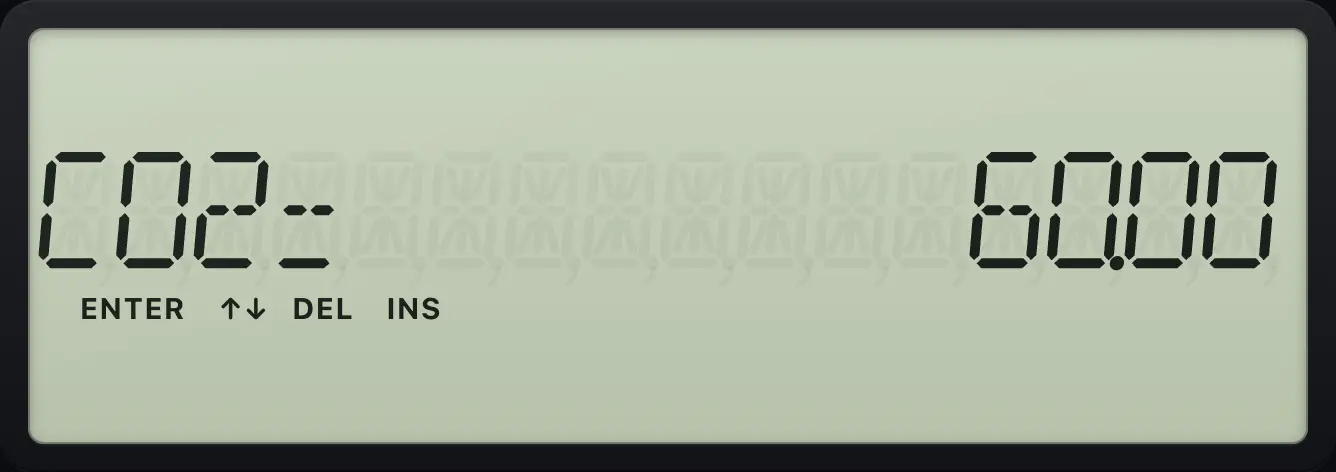 Result of the example "Enter an investment and two returns" The display shows: C02= 60.00.