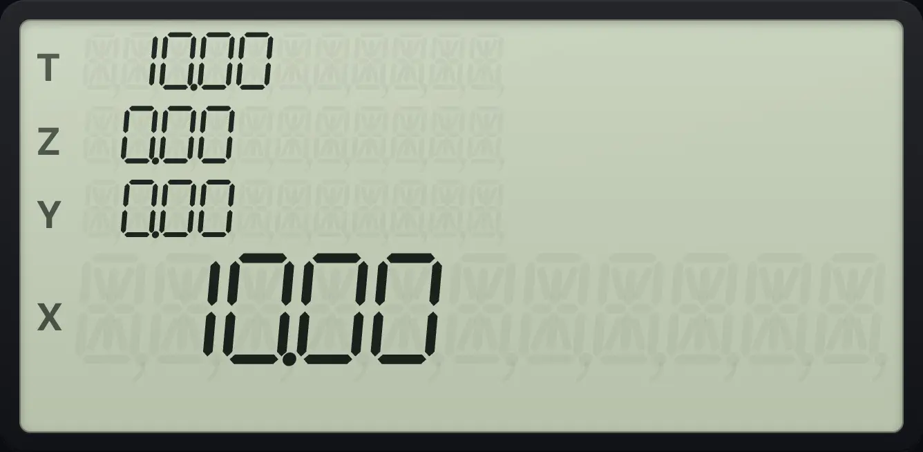 Result of the example "Count to 10" The display shows: 10.00 / 0.00 / 0.00 / 10.00.