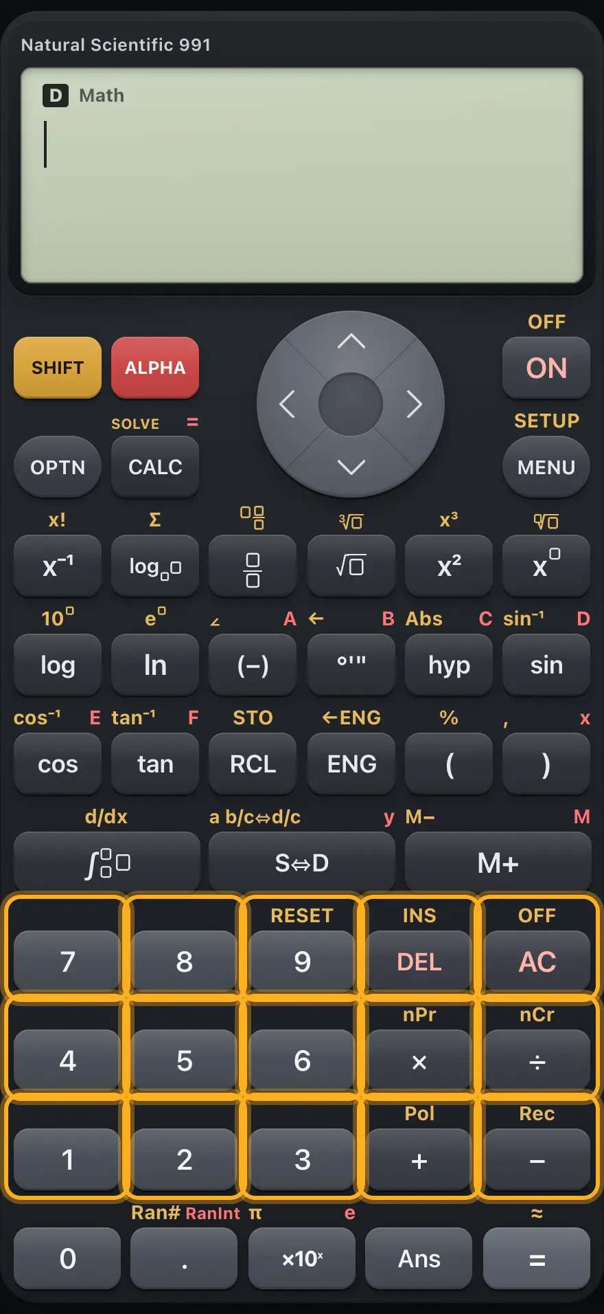 Digits and operators