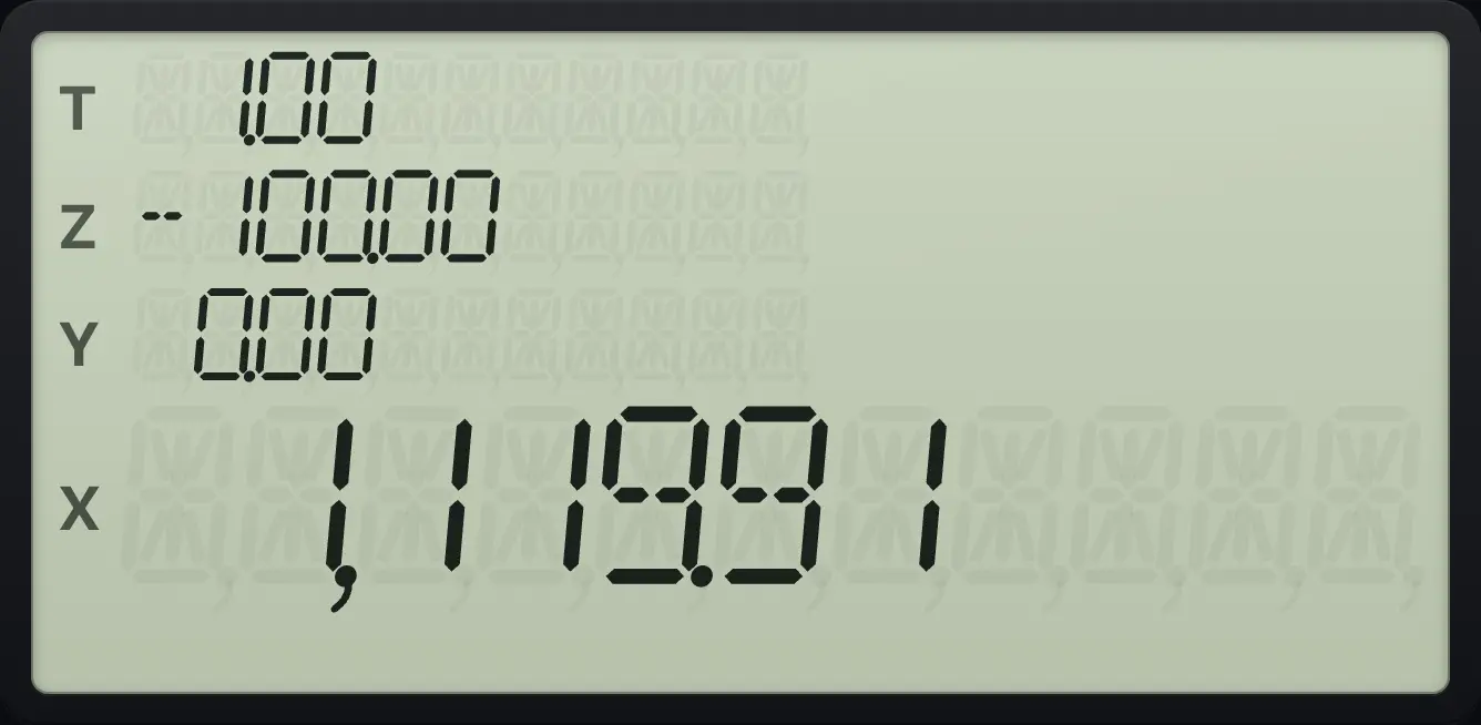 Result of the example "Simple interest for the part period" The display shows:  1.00 / -100.00 /  0.00 /  1,119.91.