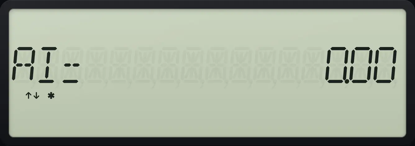 Result of the example "Accrued interest" The display shows: AI= 0.00.