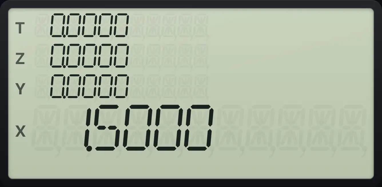 Result of the example "1 hour 30 minutes as decimal hours" The display shows: 0.0000 / 0.0000 / 0.0000 / 1.5000.