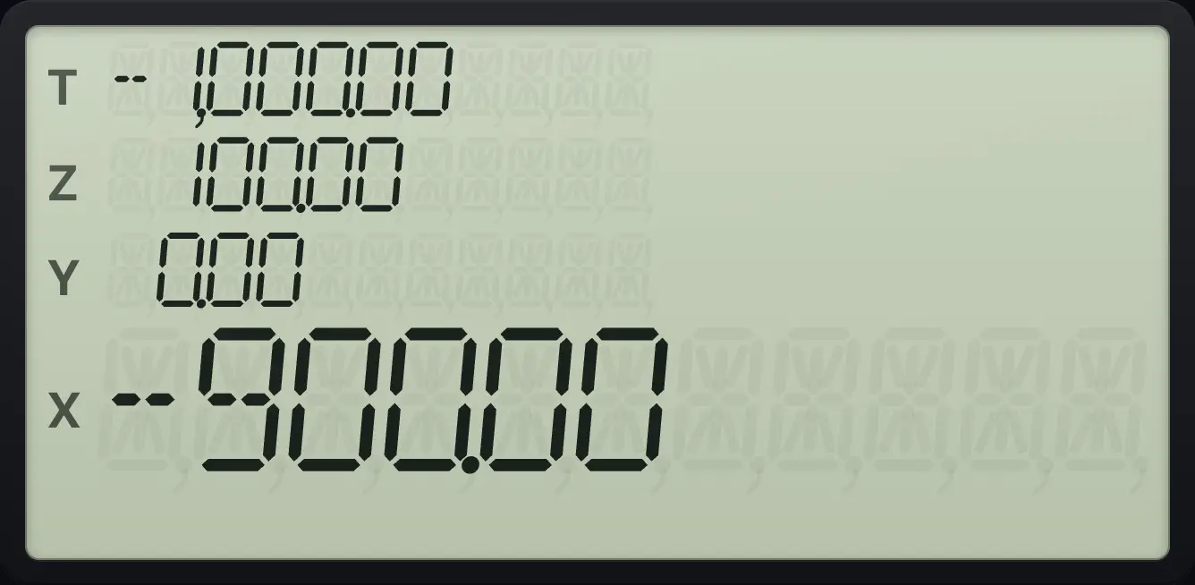 Result of the example "NPV with zero discount rate is just the sum" The display shows: -1,000.00 /  100.00 /  0.00 / -900.00.