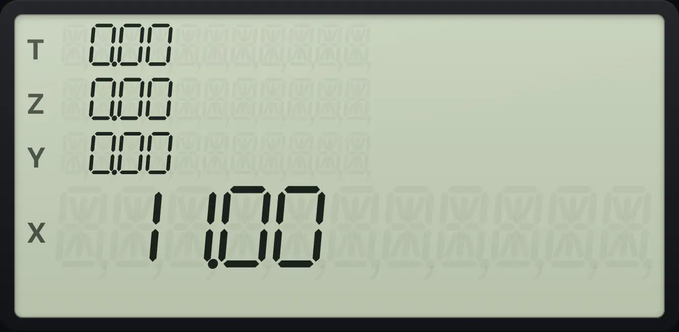 Result of the example "Reuse a number: 5 + 3, then 3 more" The display shows: 0.00 / 0.00 / 0.00 / 11.00.