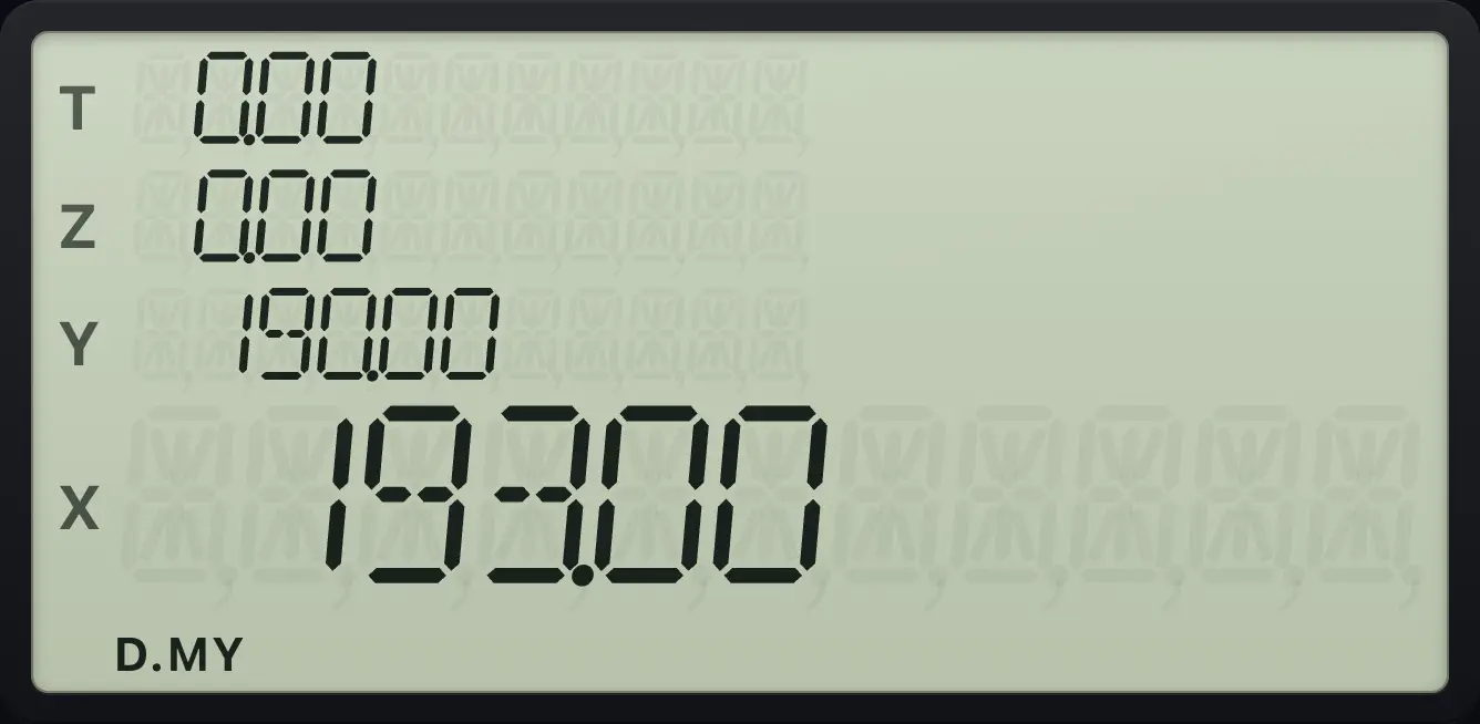 Result of the example "Days between in day-first format" The display shows: 0.00 / 0.00 / 190.00 / 193.00.