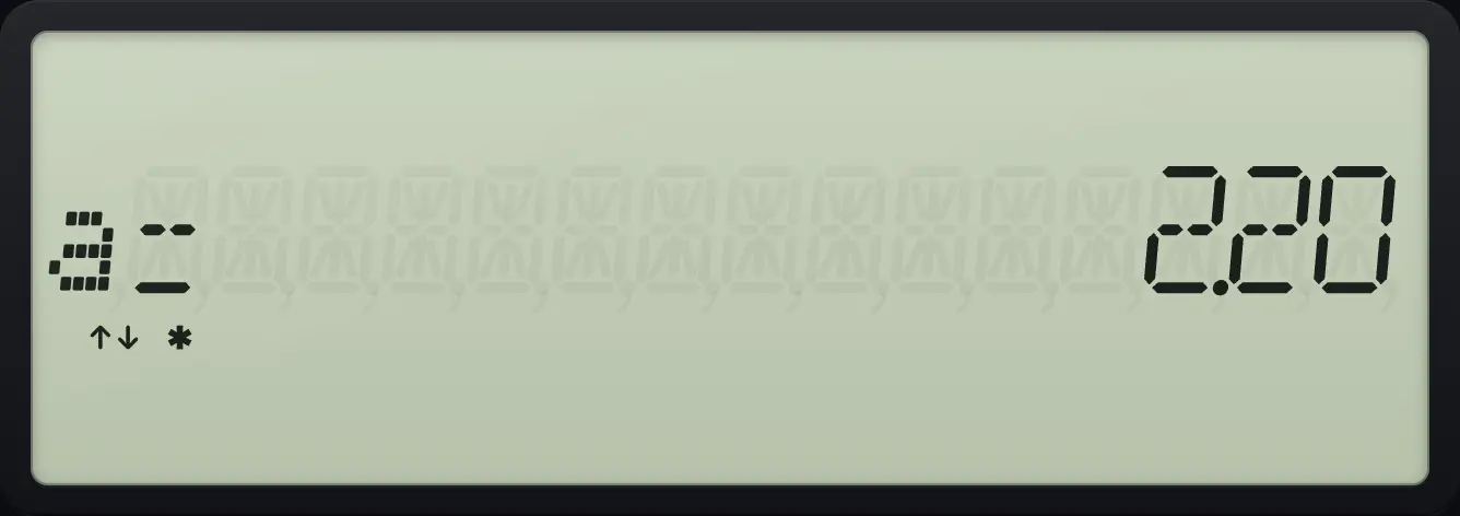 Result of the example "Slope and intercept" The display shows: a= 2.20.
