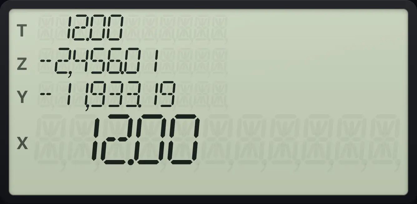 Result of the example "Start from payment number 0 to count payments" The display shows: 12.00 / -2,456.01 / -11,933.19 / 12.00.